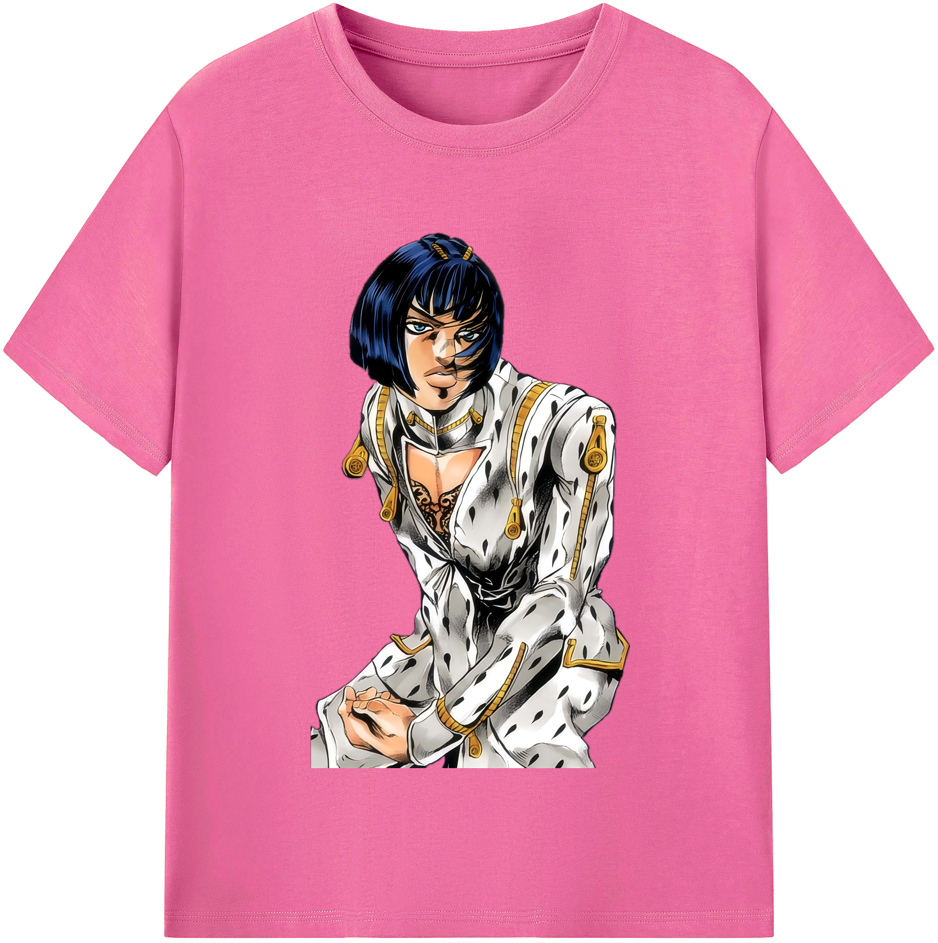 （画像用） ジョジョの奇妙な冒険 ブローノ?ブチャラティ JoJo's Bizarre Adventure Bruno Bucciarati レディースカジュアルプリントTシャツ（綿100％）